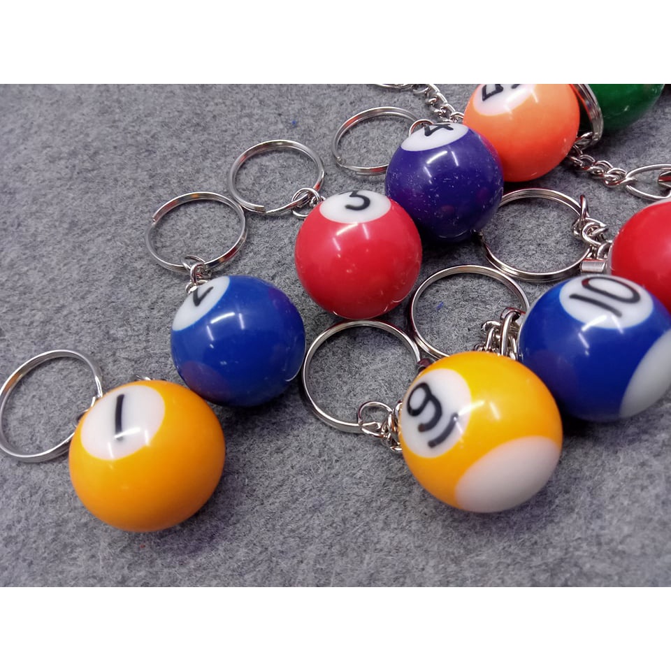 BILLIARD BALL KEYCHAIN 4 PCS (ANY NUMBER) / BILLIARD ACCESSORIES/GAMIT ...