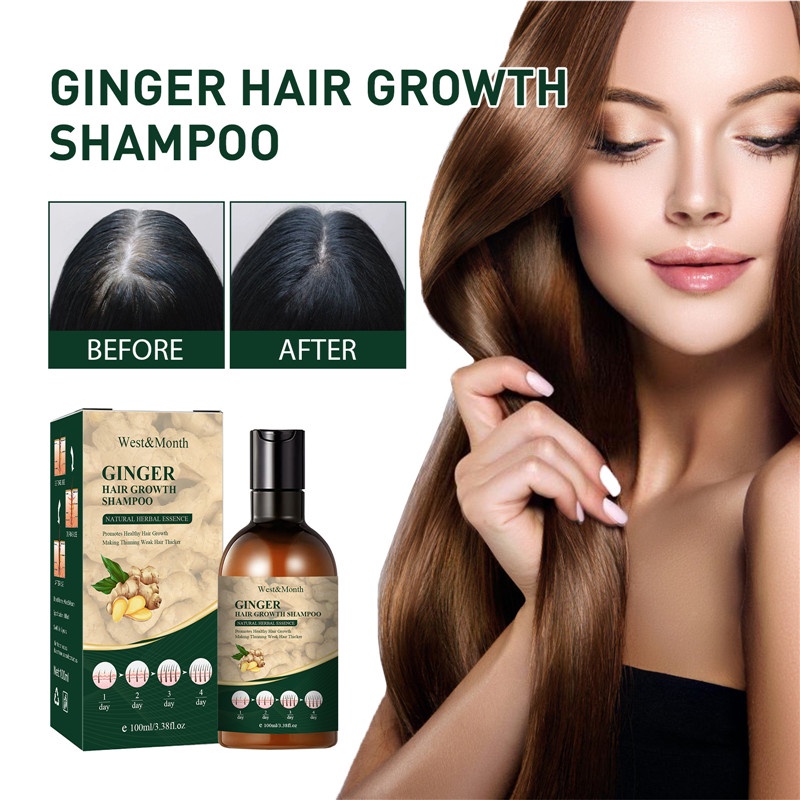 100ml Ginger Hair Grower Shampoo Anti Dandruff Fast Powerful Anti Hair