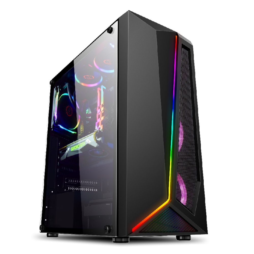 Pc Empty Case Atx Pc Case Pc Case for Gaming Rgb Standard ATX ITX/M-ATX ...