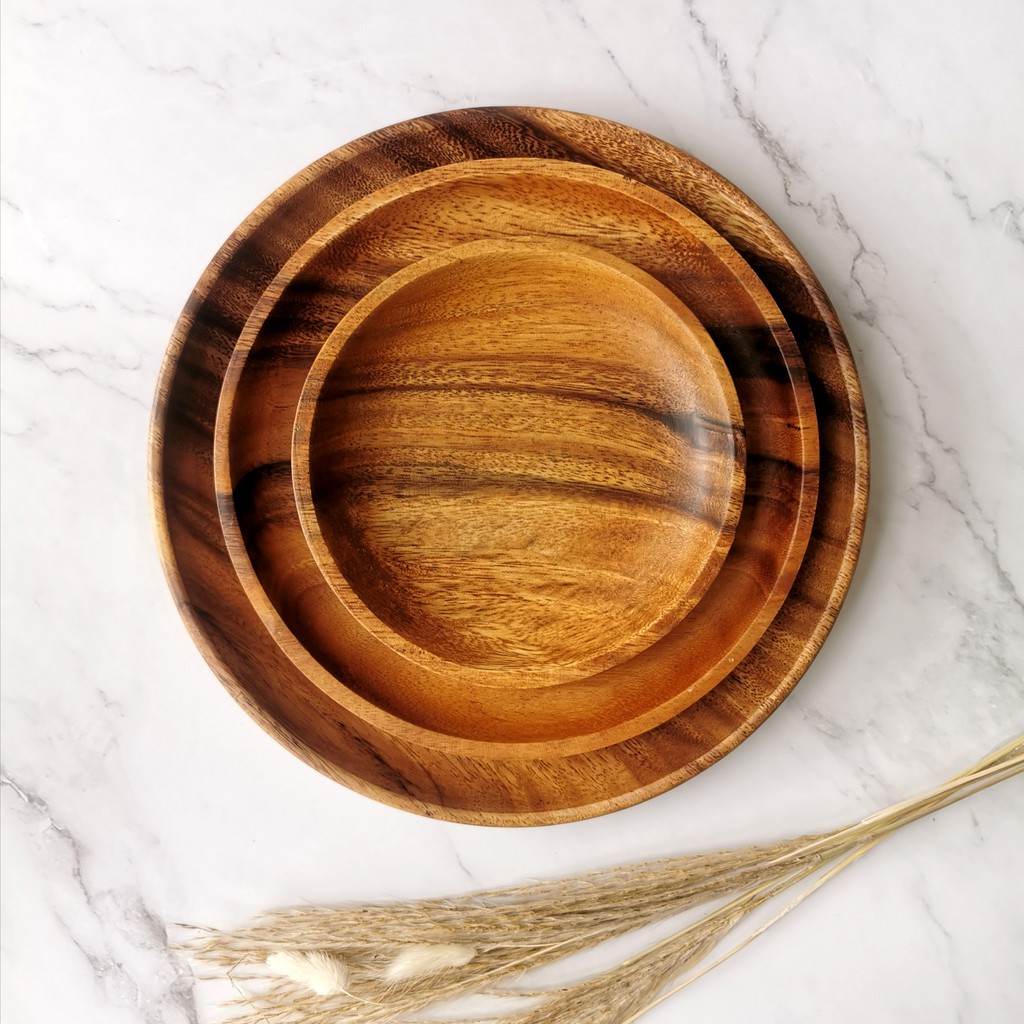 Round Plate Dinner Plate Dessert Snack Rounded Edge Serving Plate ...