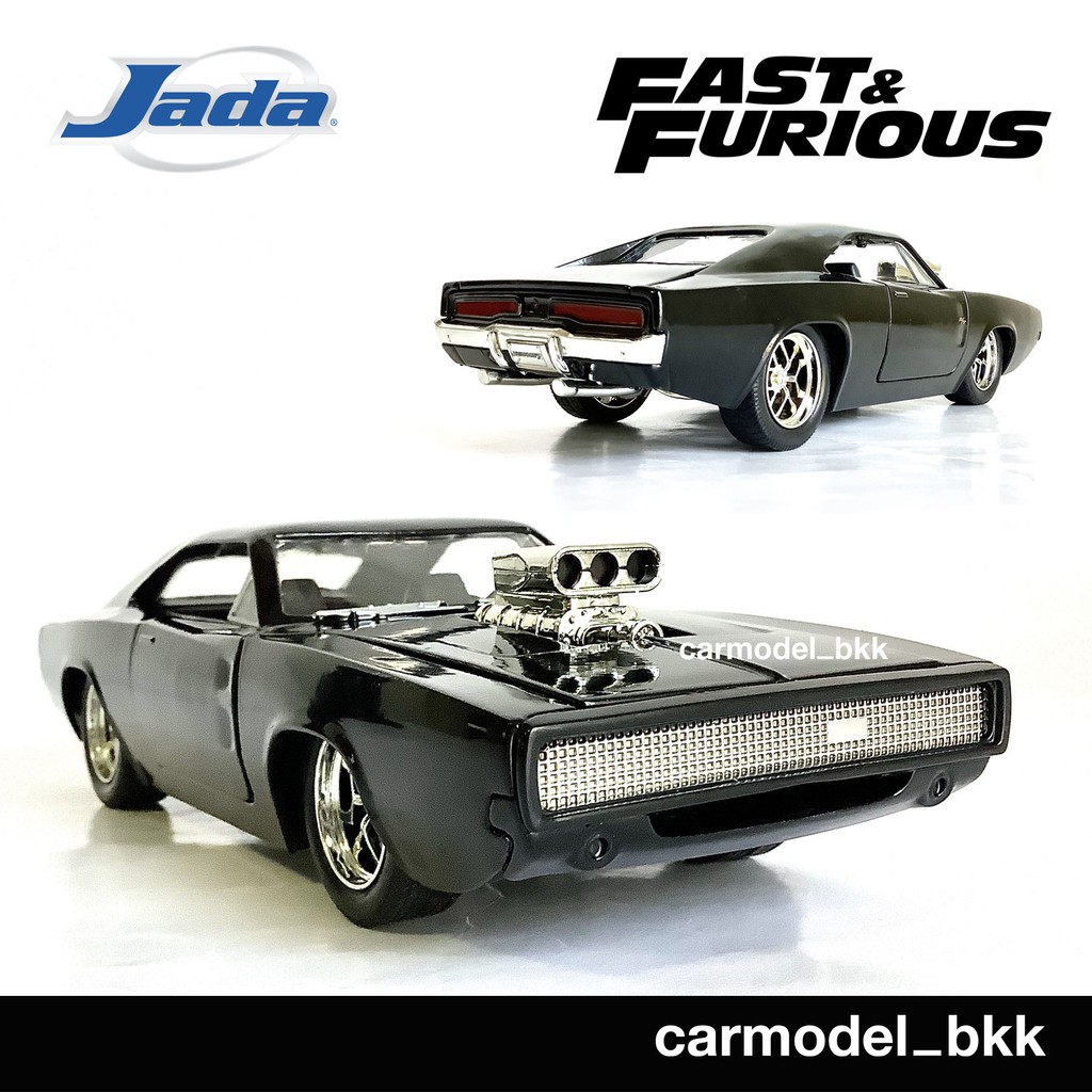 Fast & Furious Car Model Dom's Dodge Charger RT Jada Brand Scale 1:24 ...