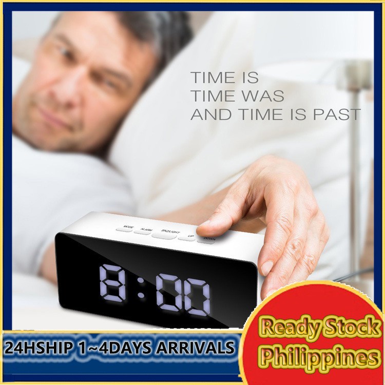 LED Digital Alarm Clock Electronic Alarm Clock Multi Backlight Time