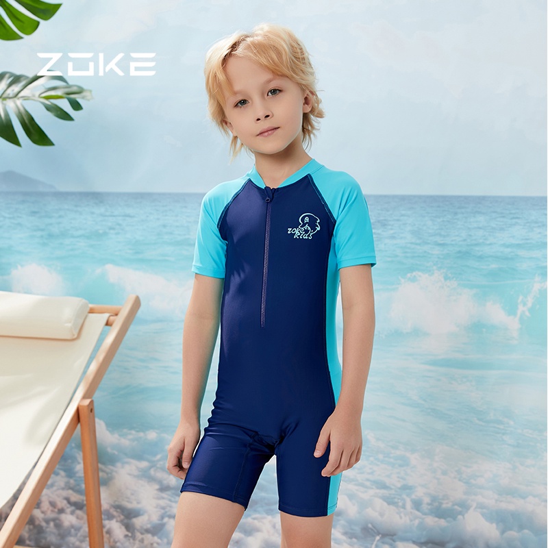 ZOKE Girls and Boys One Piece Rash Guard Swimsuit Kid Water Sport UPF