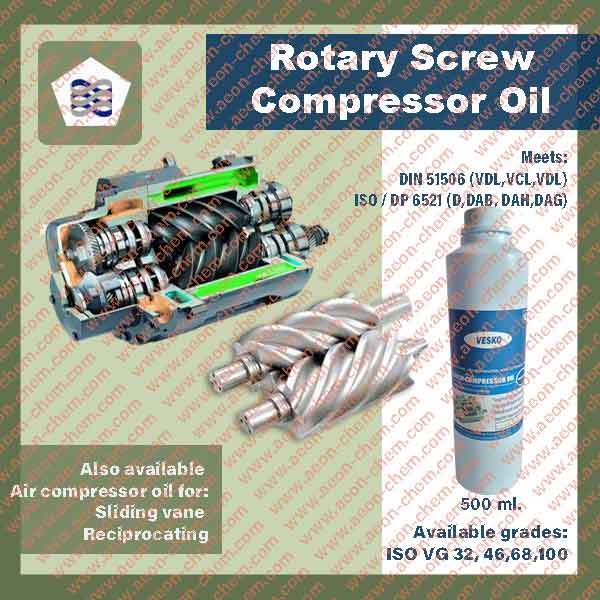 Compressor Oil (Rotary Screw / Reciprocating) - ISO VG 32, 46, 68 ...