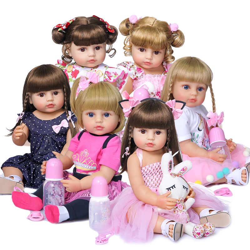 NPK Lovely Real Like Baby Dolls Reborn 55CM Full Body Soft