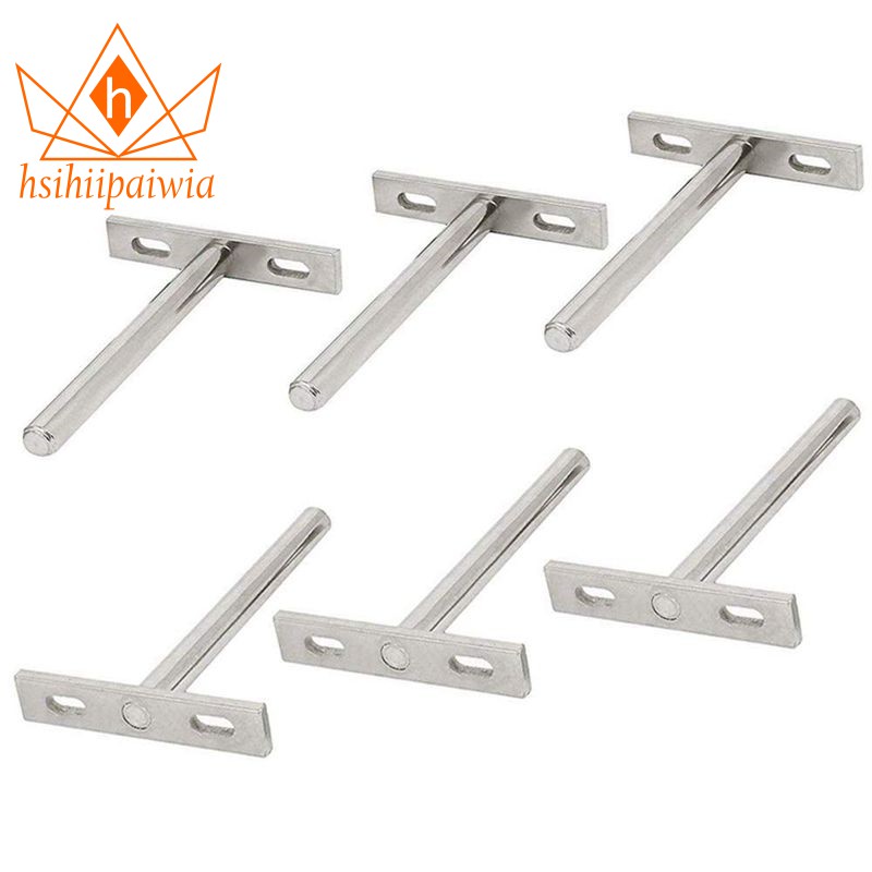 6Pcs 3-Inch Invisible Floating Shelf Brackets, Hidden Shelves Support ...