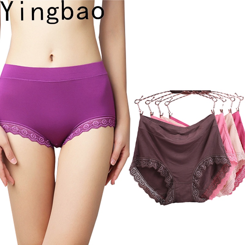 FINETOO XL-5XL Ladies Sexy Plus Size Seamless Underwear High-waist