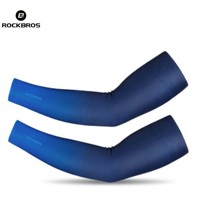 Rockbros Cycling Arm Sleeves Sun Protection Anti UV Ice Silk Seamless ...