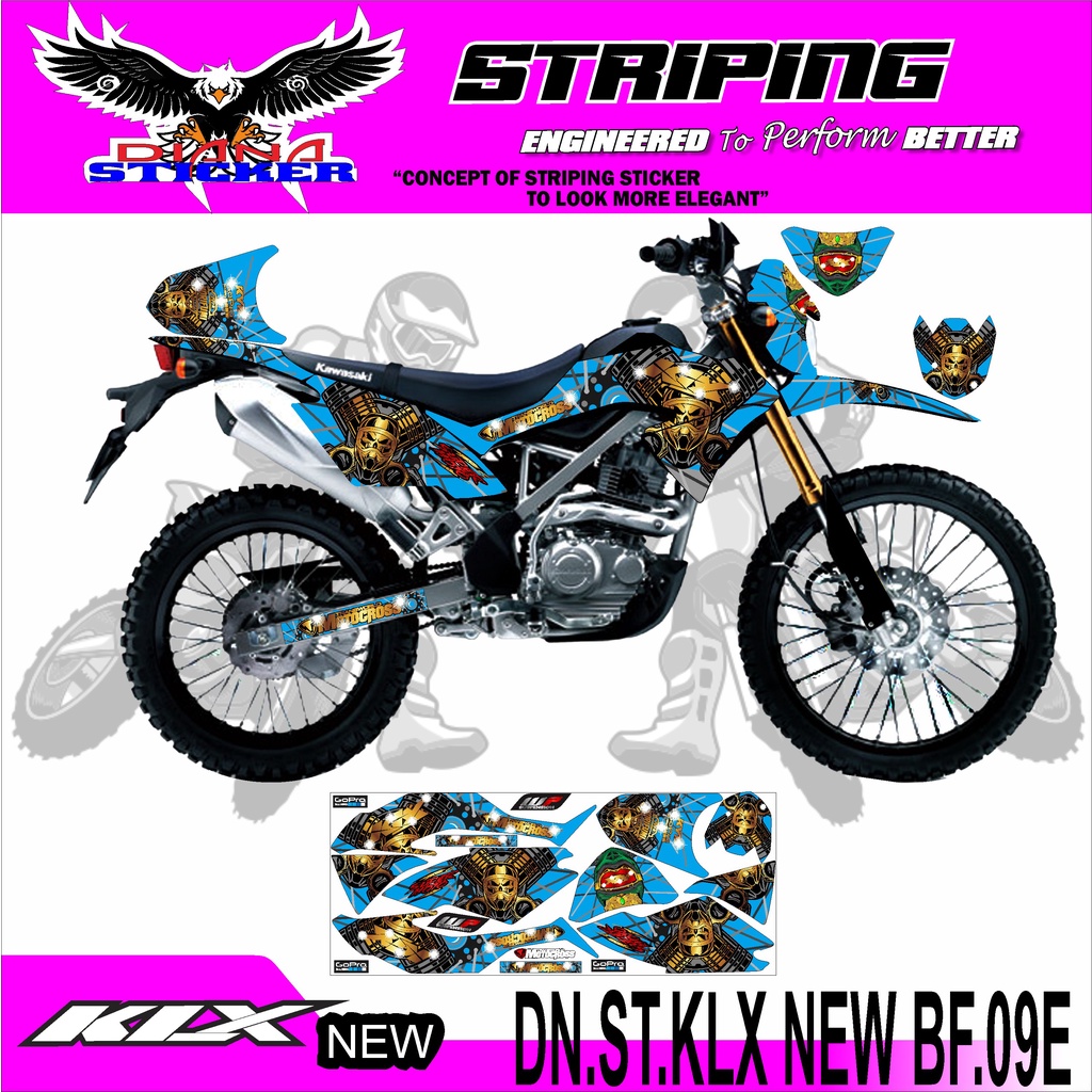 Motorcycle sticker - striping KLX NEW BF - kawasaki Motorcycle ...