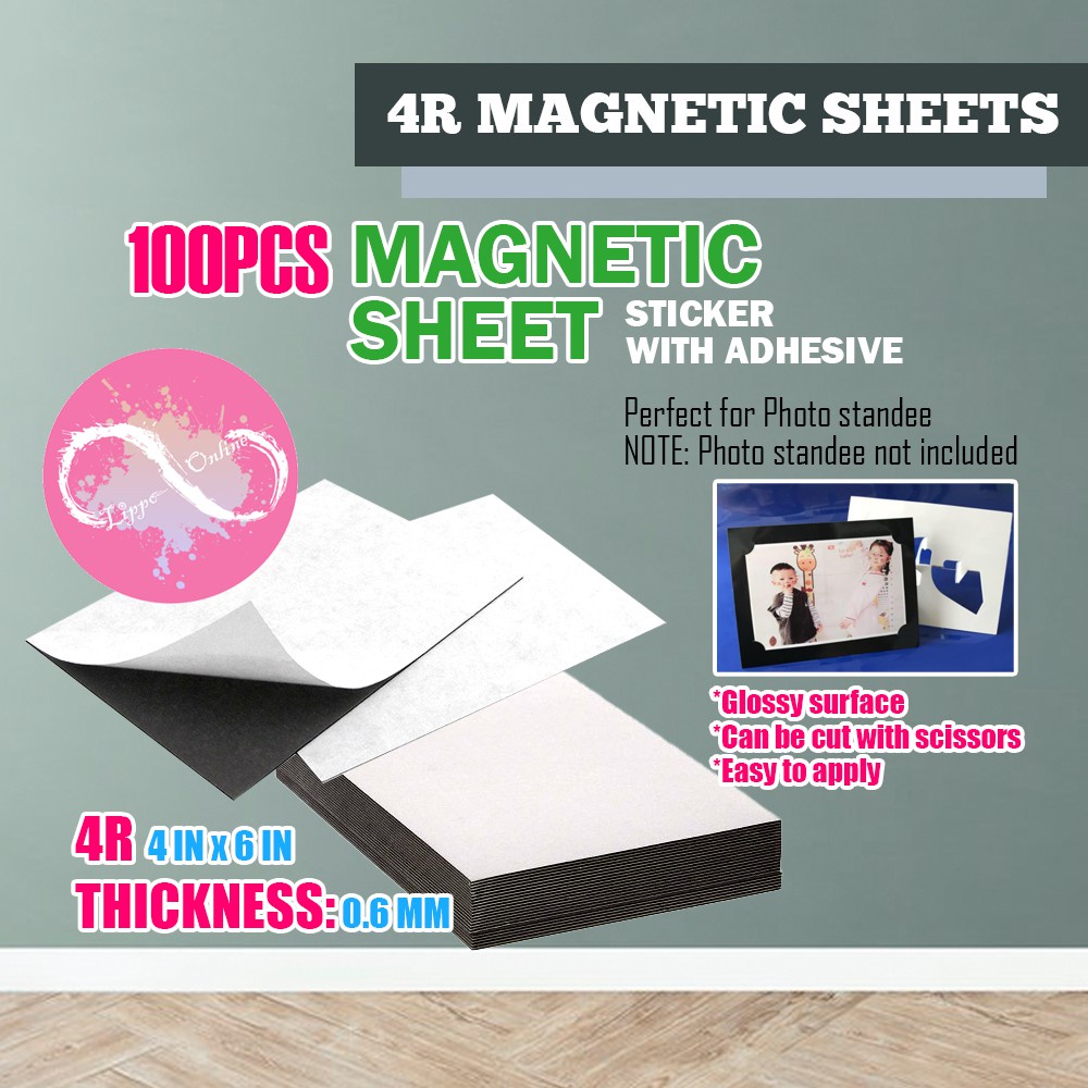 100 pcs 4R size Sheet with Full Adhesive photobooth Material