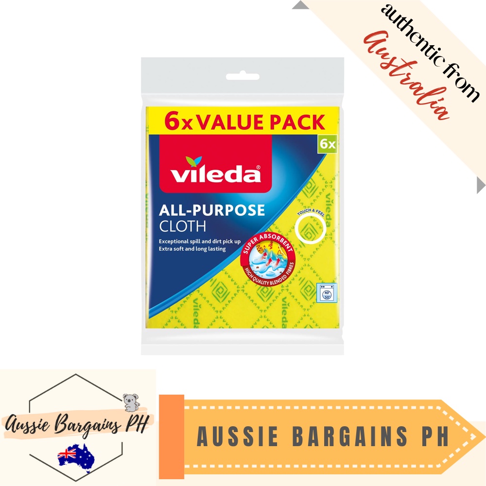 Vileda Cleaning Cloth All Purpose Cloth 6 Pack | Shopee Philippines
