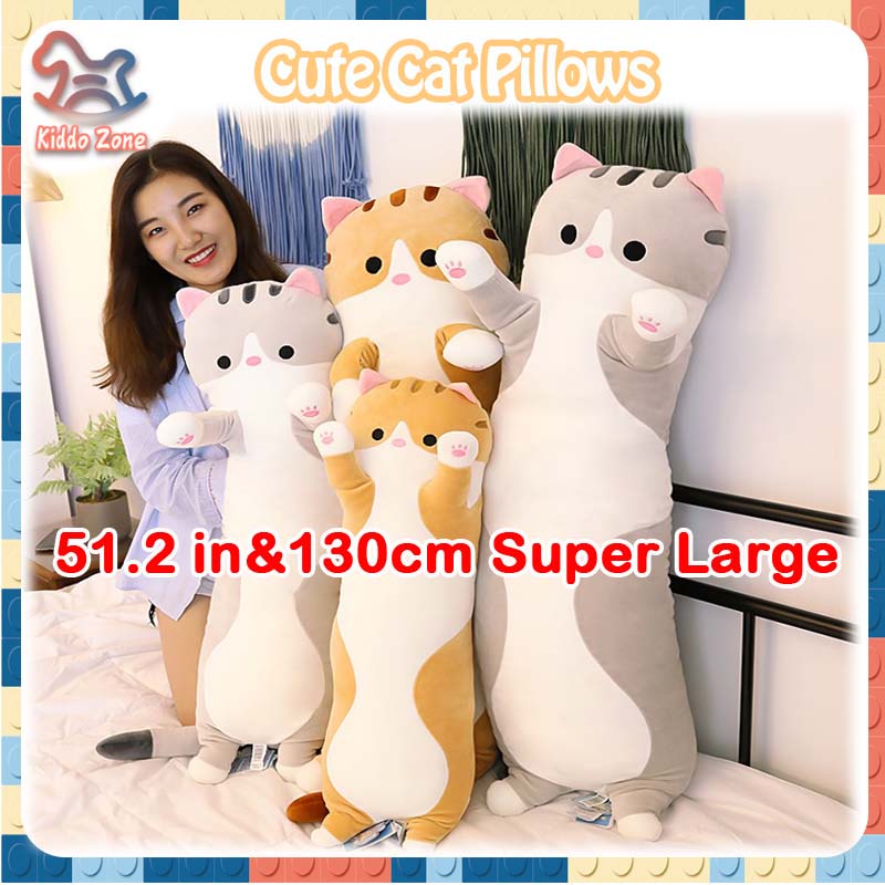 90 CM cat stuffed toy huggable Cat long pillow Pillow cat design Cat ...