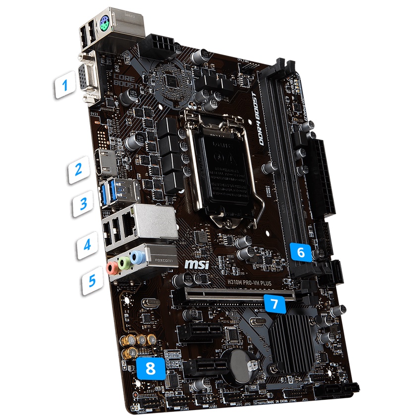 1151 H310m Asus/Gigabyte/Msi Asrock/Galax Motherboard Support /8th/9th