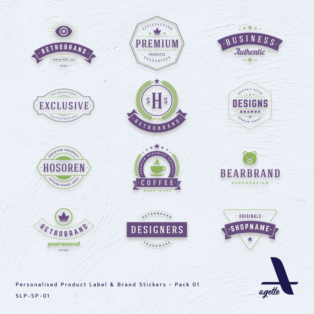 Premium Shop Product Stickers - Brand Labels & Packaging - Lamination ...