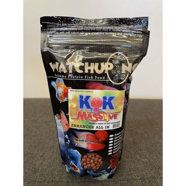 Watchupong Fish Food Granules Fry Booster Pellet Spirulina Astaxanthin