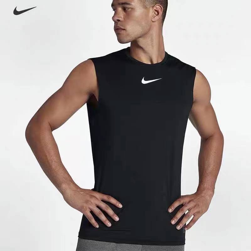 Missy's NIKE PRO DRI- FIT COMPRESSION BLACK LARGE L SLEEVELESS  SANDO  Combat Protector, Men's Fashion, Activewear on Carousell