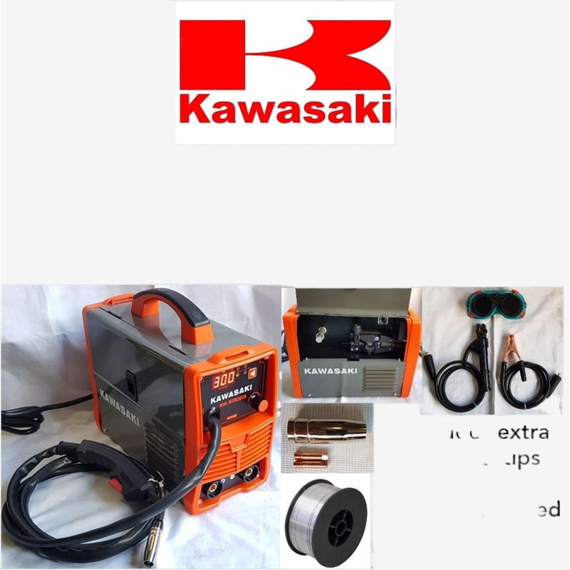 KAWASAKI 3in1 Inverter Welding Machine Gasless MIG FCAW+ARC+TIG 300