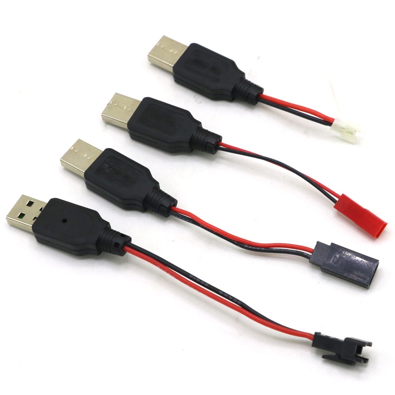 RC USB Charging 3.7V Lithium Battery Charger Cable USB to JST /SM ...