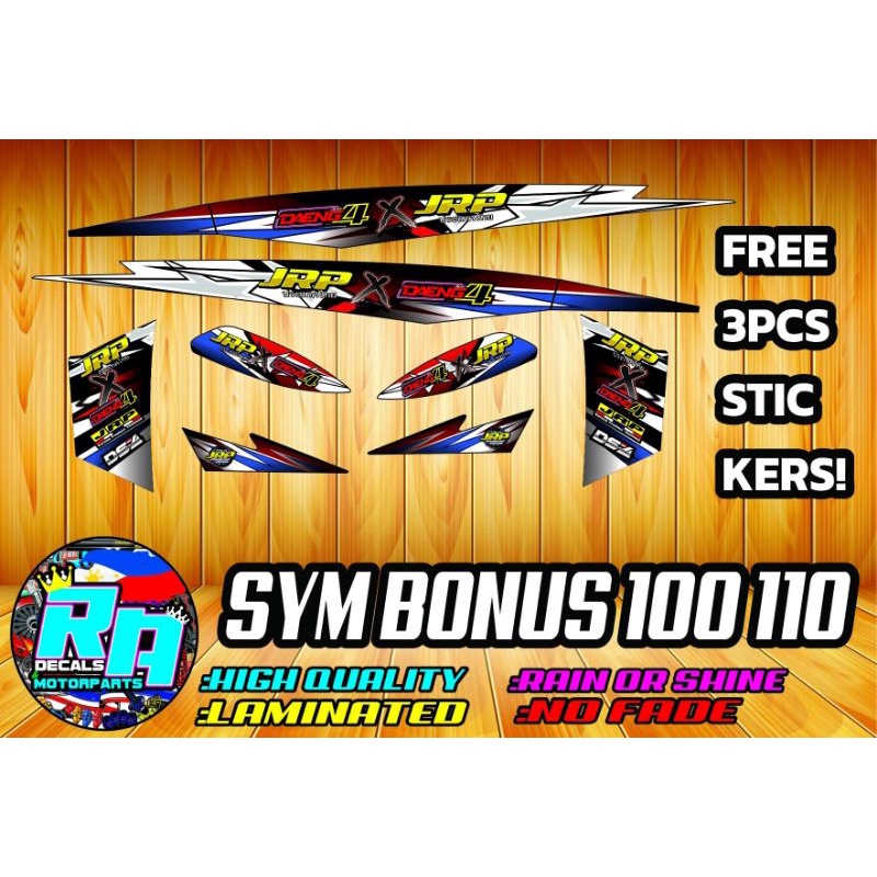 Sym Bonus 100/110 JRP X DS4 Decals (High Quality) | Shopee Philippines