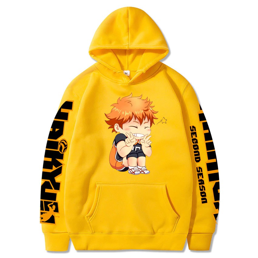 Haikyuu 10 Hinata Shoyo Hoodies Streetwear Pullover Sweatshirt