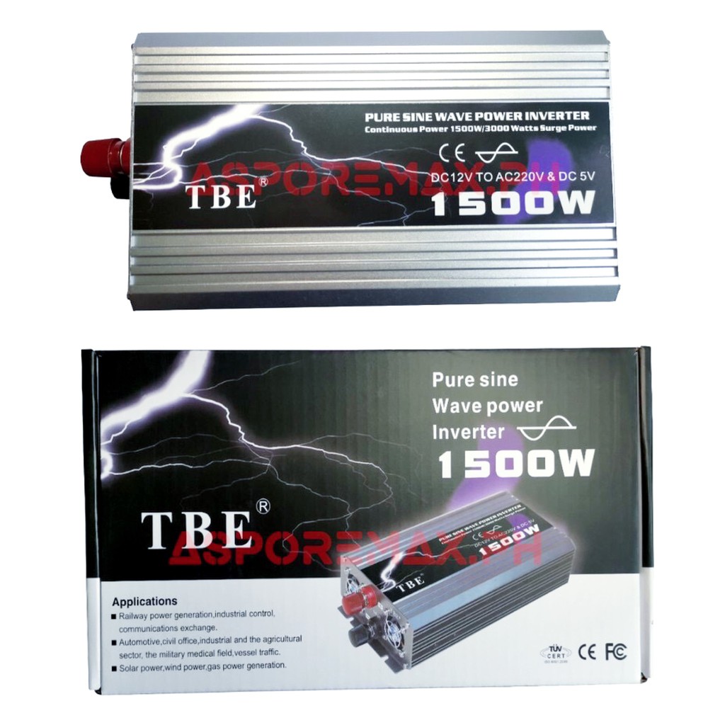 TBE PURESINE WAVE INVERTER 1500W 12V PURE SINE WAVE POWER INVERTER ...