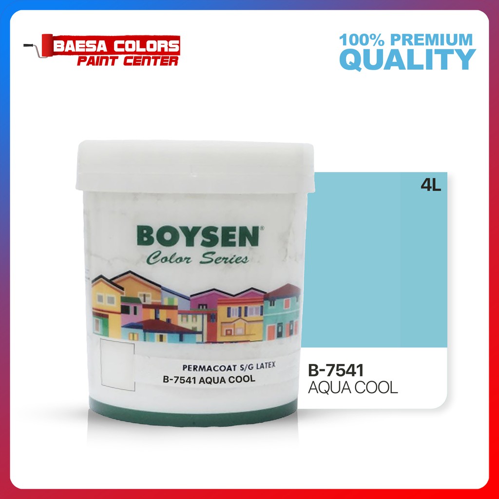 BOYSEN PERMACOAT LATEX PAINT COLOR SERIES AQUA COOL B75414L Shopee