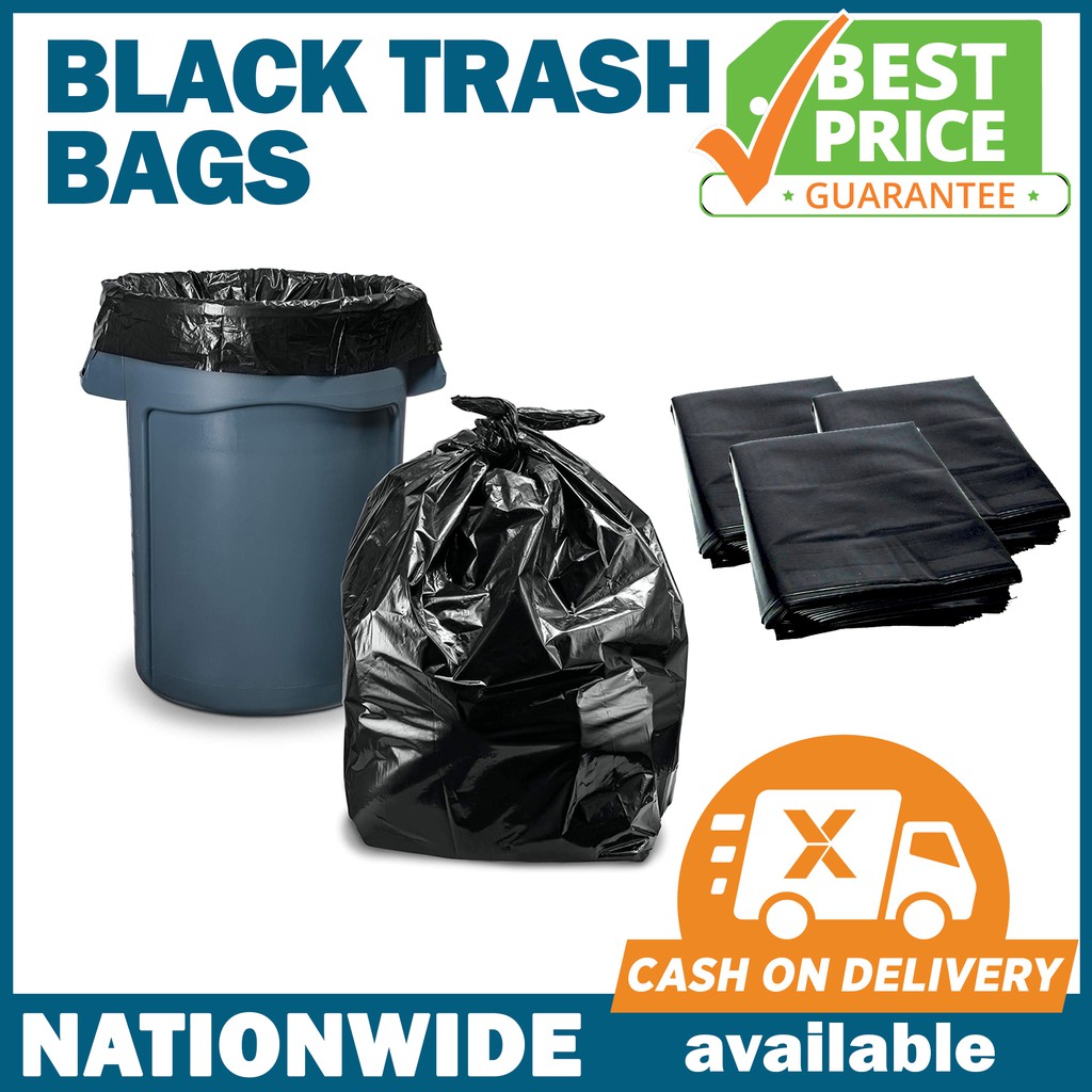 100pcs Black Trash Bag/Garbage Bag (Large-XXXL) | Shopee Philippines