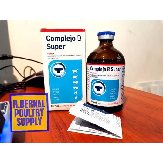 COMPLEJO B SUPER 100ML TORNEL By: Rbernal Poultry Supply | Shopee ...