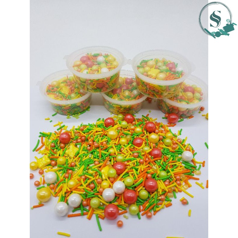 HIJAU MERAH Sprinkles Sprinkle Sprinkle Pearl Yellow Green Red | Shopee ...