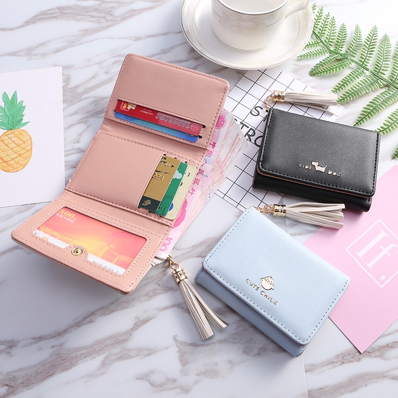 Women Wallet Coin Purse for Women 3 Fold Wallet Cute Coin Wallet Multifunction Mini Pouch Minimalist Wallet