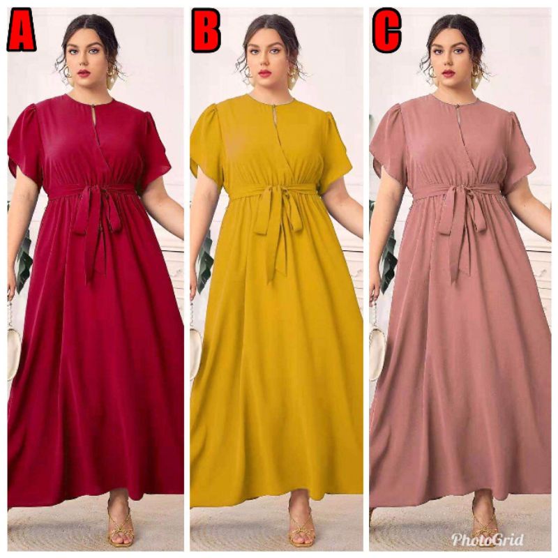 723 plus size maxi dress FIT TO XL Shopee Philippines