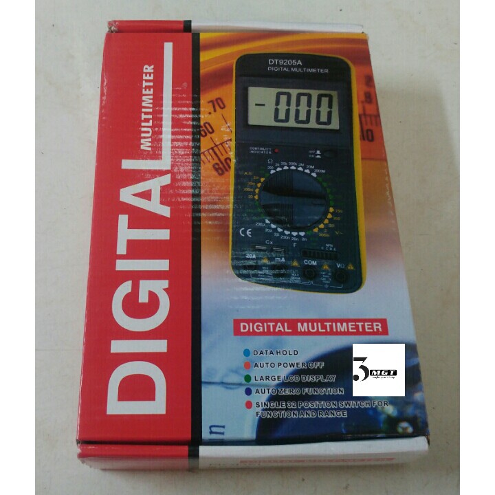 COD Digital Multimeter DT9205A HEAVY DUTY COMPLETE DIGITAL TESTER ...