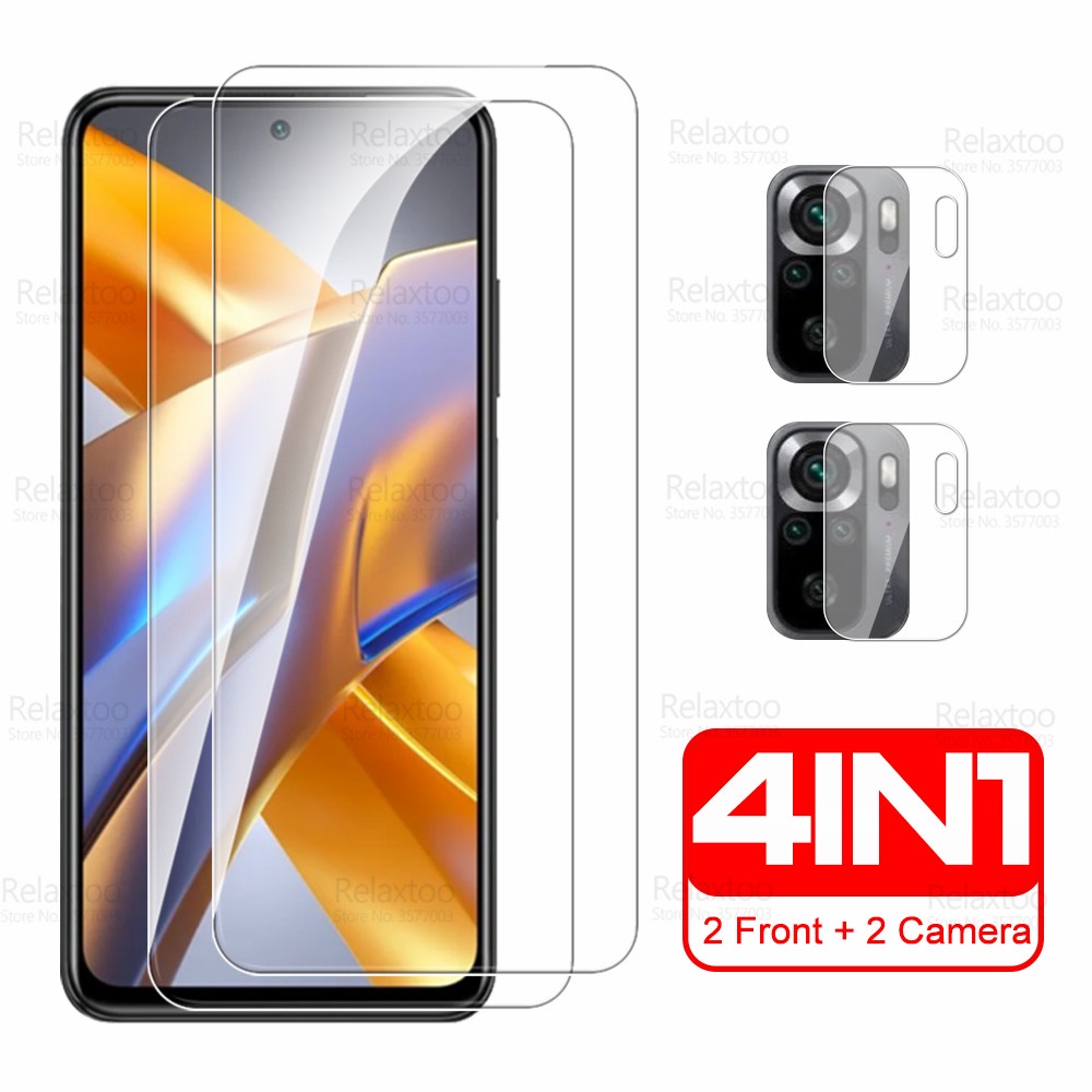 4in1 Camera Protective Glass For Xiaomi Poco M5s Screen Protector Poko ...