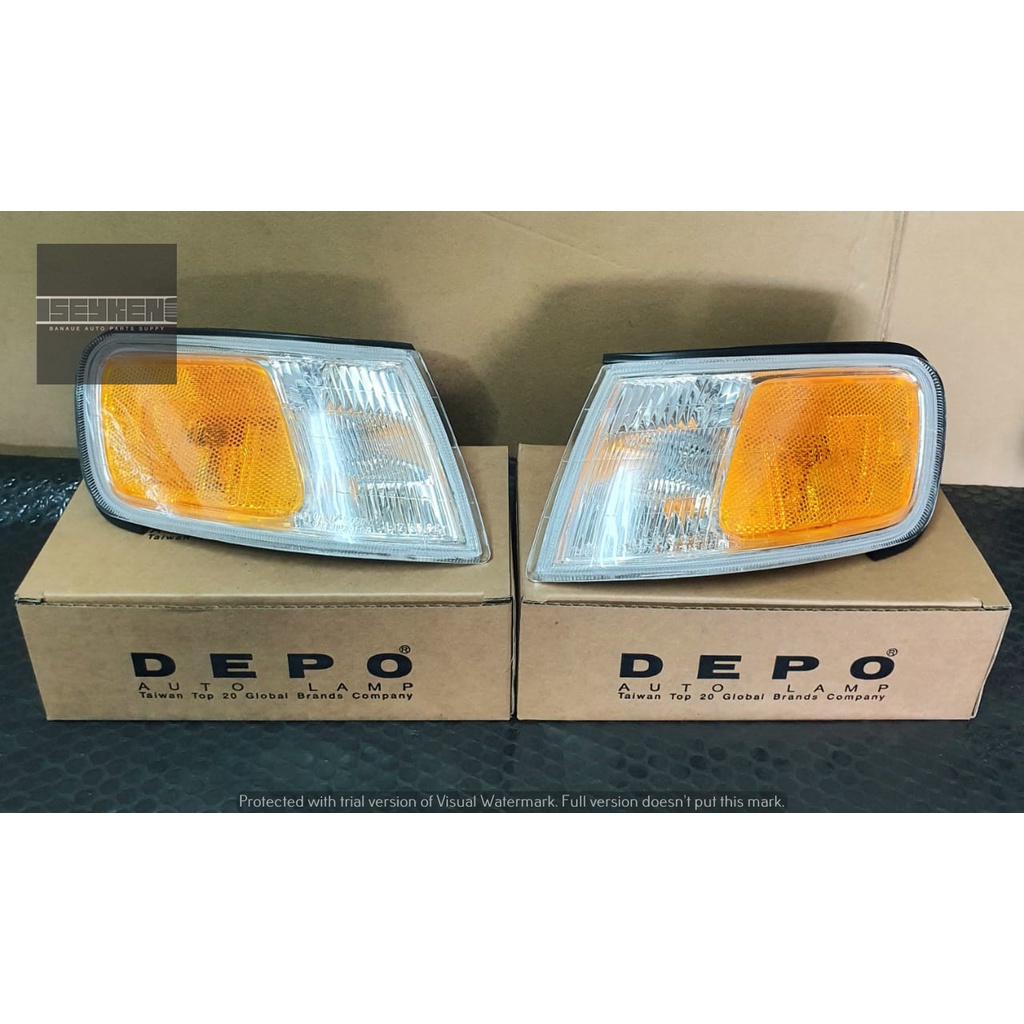 2x Clear Lens Chrome Front Corner Signal Lights For 1994-1998