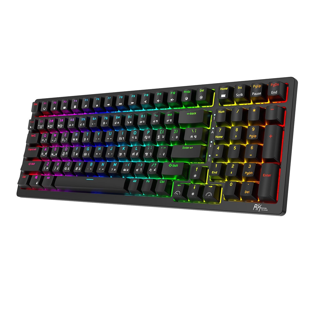 EDGE | ROYAL KLUDGE RK98 Tri-modes RGB Hotswappable 98% Wireless ...