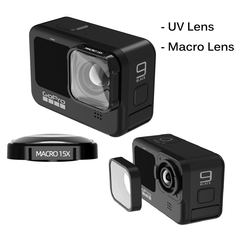 Aluminum 15X Macro Camera Lens for Gopro Hero 9 10 Black UV Optical ...