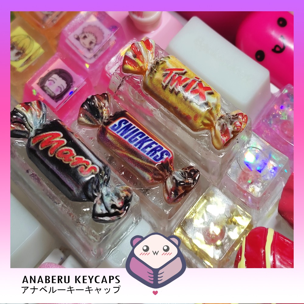 Chocolate Snicker Twix Mars Keycaps For Mechanical and Gaming Keyboards ...