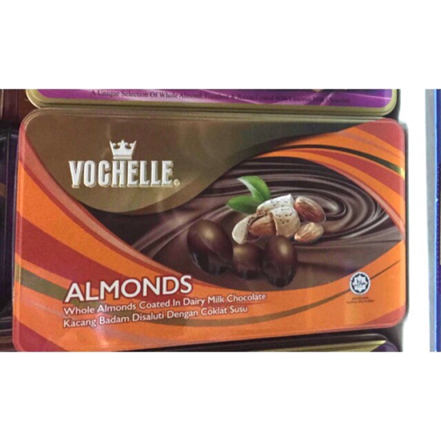 Vochelle Almonds Chocolate in tin can! 205 grams. Shopee Philippines