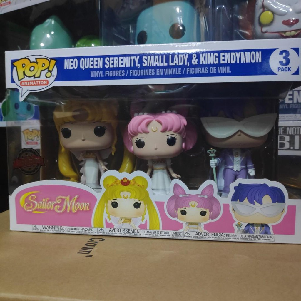 Funko Pop! Sailor Moon 3 Pack - Neo Queen Serenity, Small Lady & store King Endymion