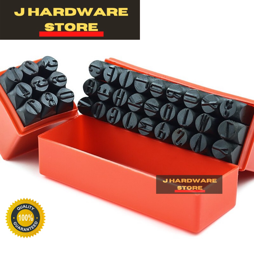 Arrow 36pcs 6mm Steel Die Metal DIY Stamping kit Punch Tool Number