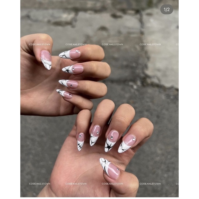 Nailbox Model French Face Down Mirror Coated White Shopee Philippines