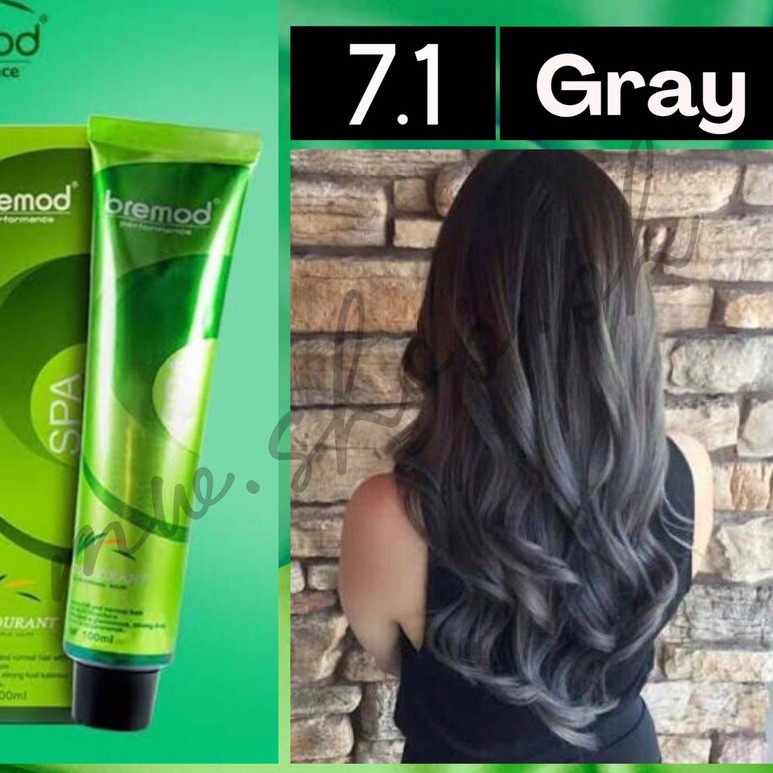 7.1 gray bremod hair color 100 ml with oxidizing cream 100ml BR-R301+BR ...