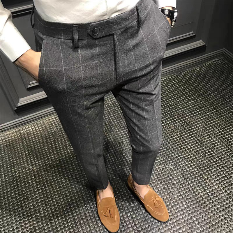 GK# Premium Quality Plaid Pants for Men Checker Slacks Trouser Ankle ...
