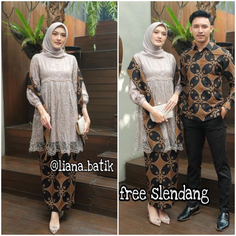 Batik Brocade Couple Modern Javanese Blouse, Engagement Javanese Blouse ...