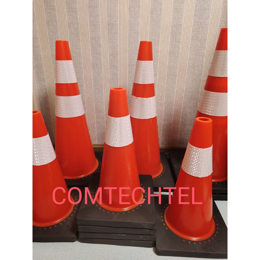Reflectorized Traffic Warning Sign Safety Cone (Rubber) | Shopee ...