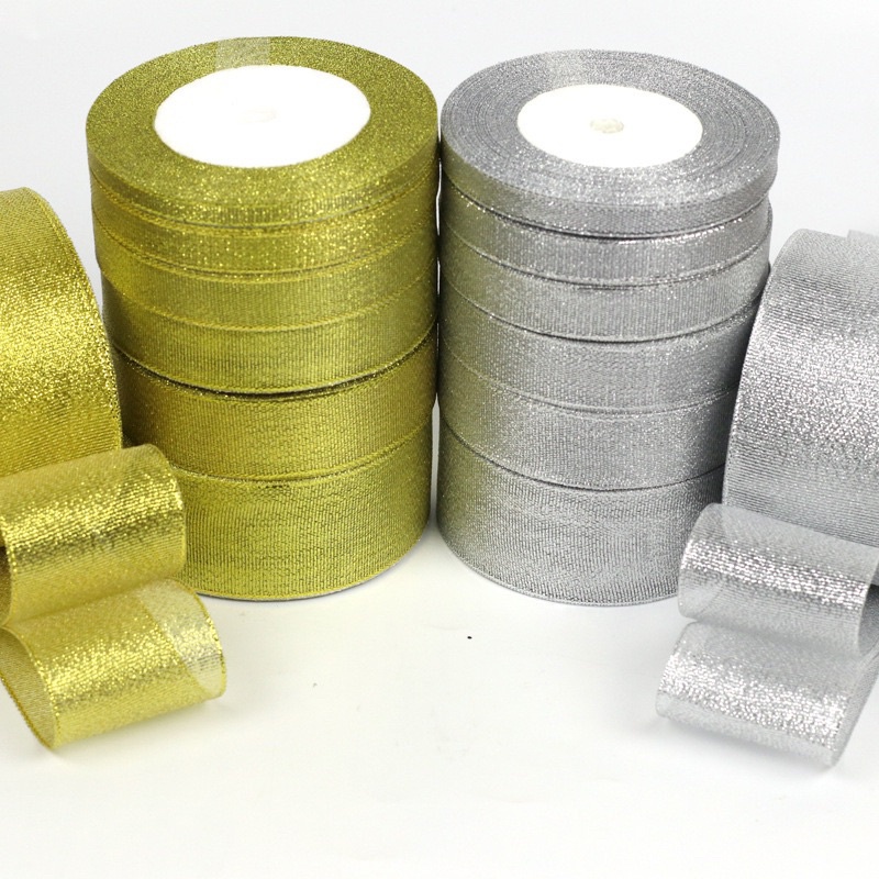 [1/24Cmx25M] Glitter Ribbon Roll, Glitter Ribbon with Bow, Beautiful ...