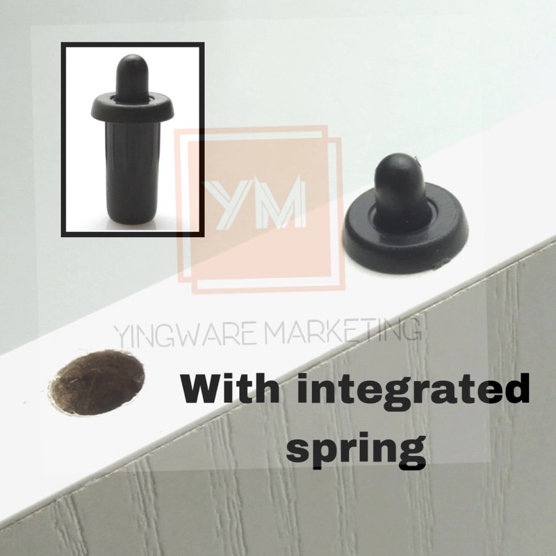 Cabinet swing door black spring PVC plastic pin pivot concealed