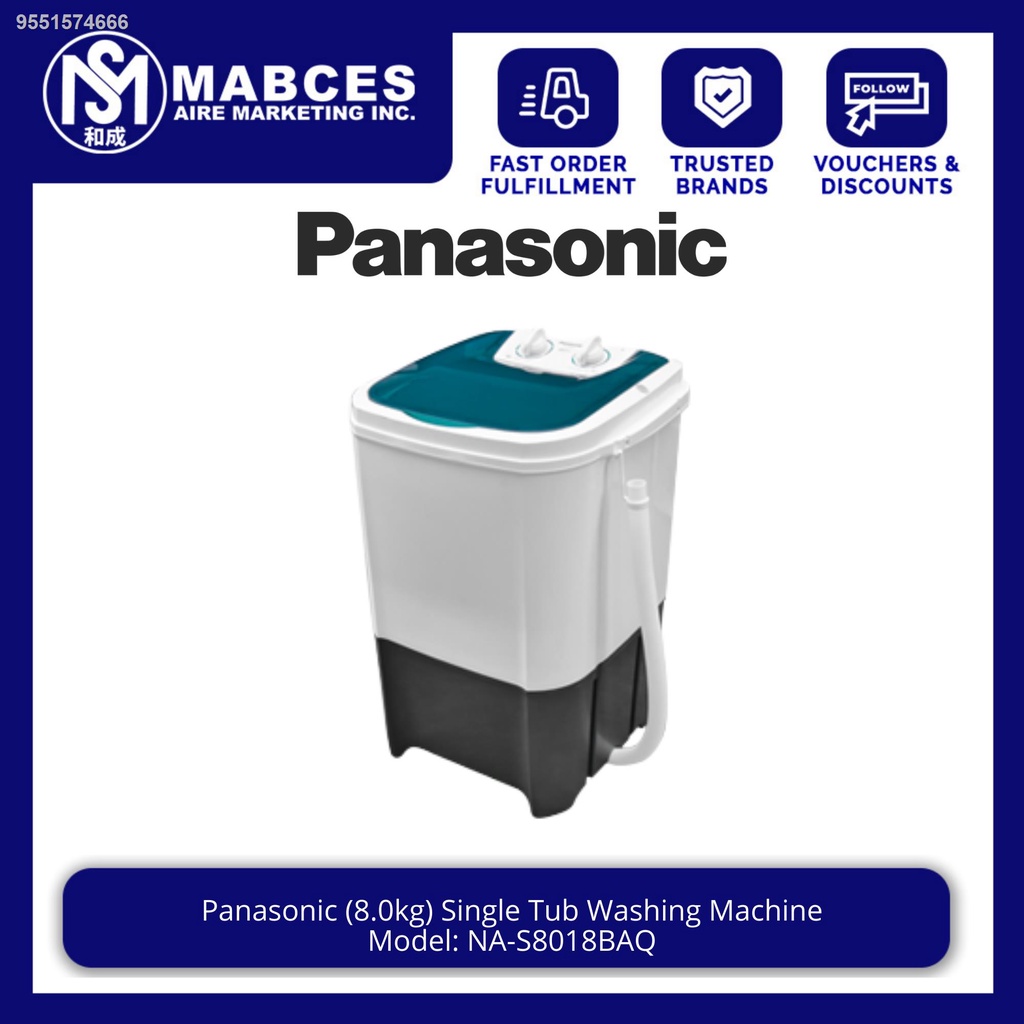 Panasonic 8kg Single Tub Washing Machine NAS8018BAQ(bathtub) Shopee