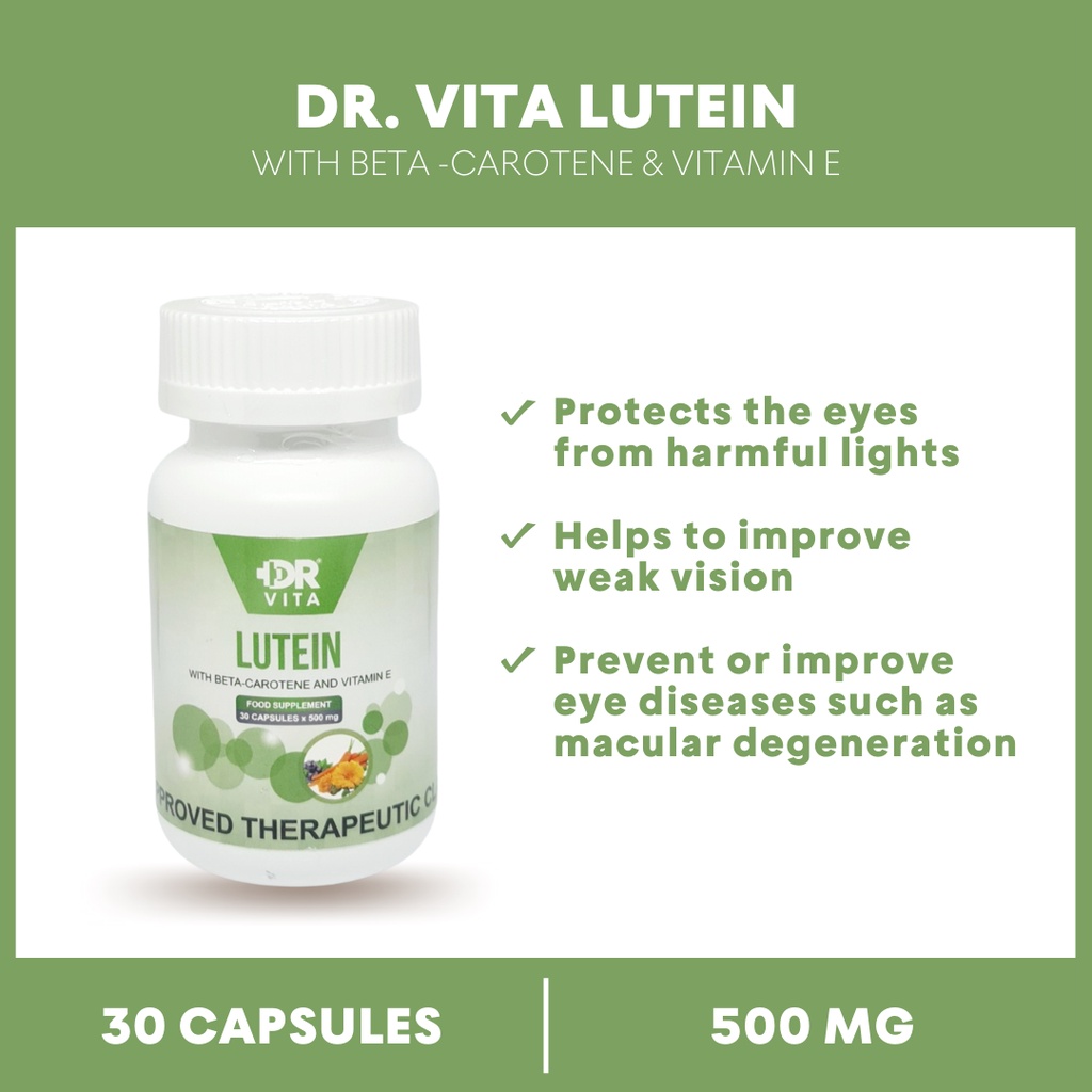 Authentic Dr. Vita Lutein for Adult with Betacarotene and Vitamin E
