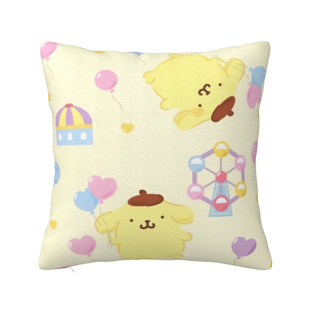 Sanrio Pompompurin Print Throw Pillow Case Cover For Sofa Bed Couch ...